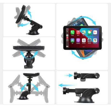 7-Inch Wireless Car Display with CarPlay, Android Auto & Bluetooth