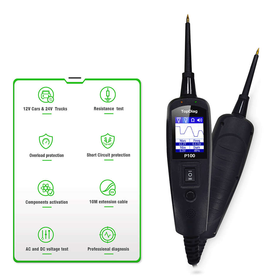 TopDiag P100 Automotive Circuit Tester