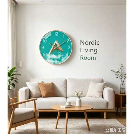 Creative Nordic Modern Wall Clocks Decoration Silent clock Battery Operated - 20cm