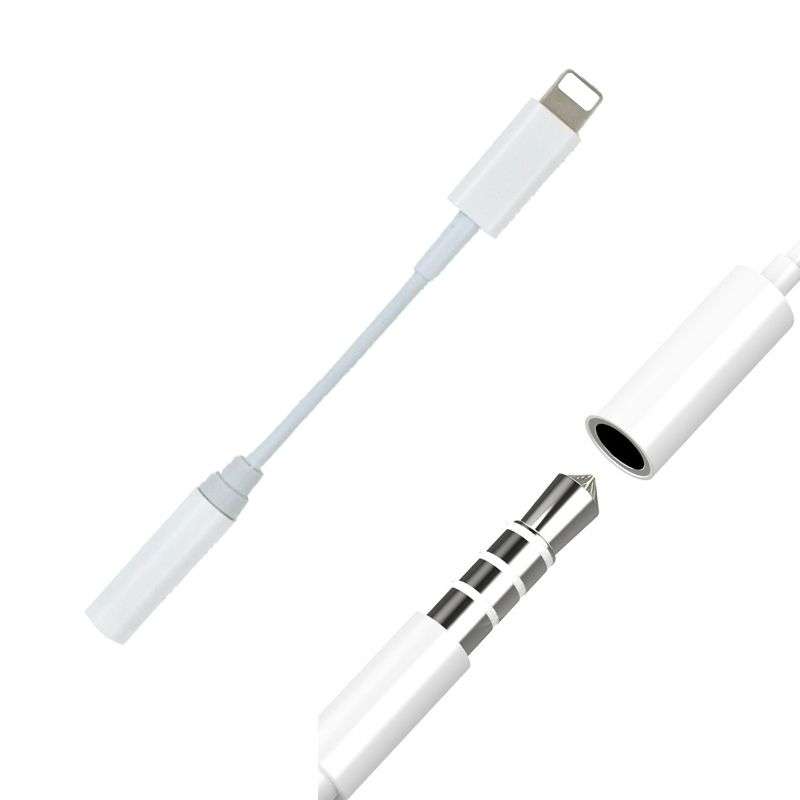 Lightning to Headphone Jack 35mm Aux Adapter for iPhone