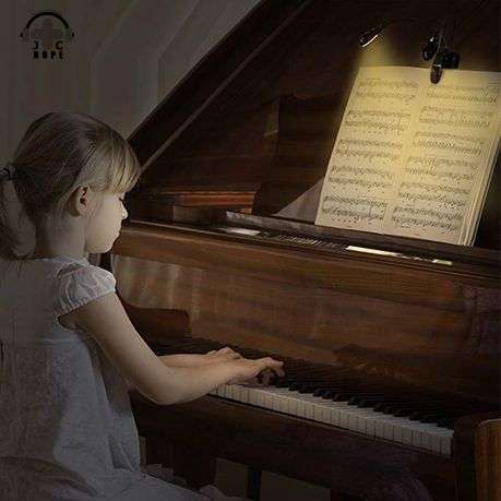 Practical Clip On Book/Music Sheet Double LED Light