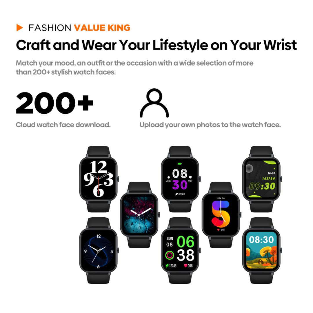 BTALK LITE - IP68 Water Resistant Smart Watch - Black