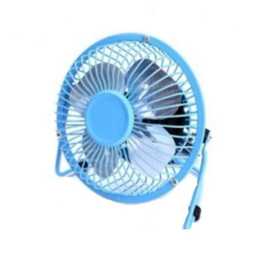 USB Mini Desk Fan Green - 4 Inch - Metal