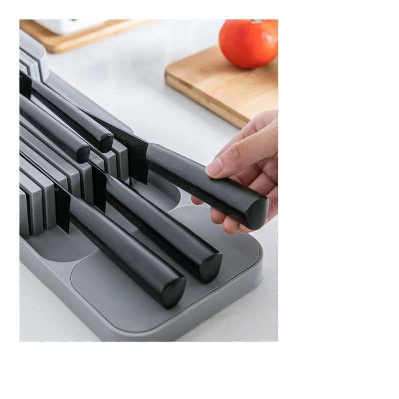 2 Tier Kitchen Knife Tray Organizer