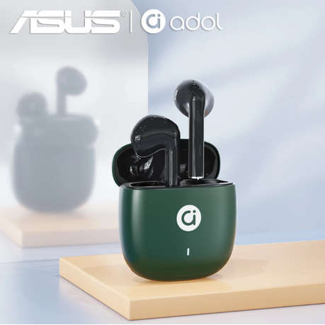 Asus - High Sound Quality Wireless Bluetooth Earbuds With Mic - Green