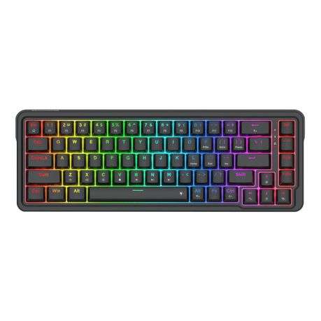 Redragon - Nova K709 65% Wired Gasket RGB Gaming Keyboard - Black - Redragon - Nova K709 65% Wire...
