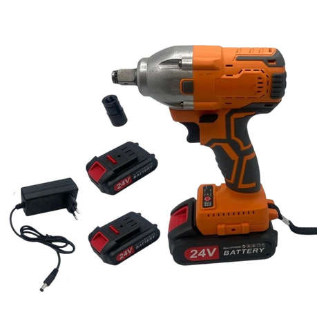 Cordless Impact Torque Wrench with 2 Batteries