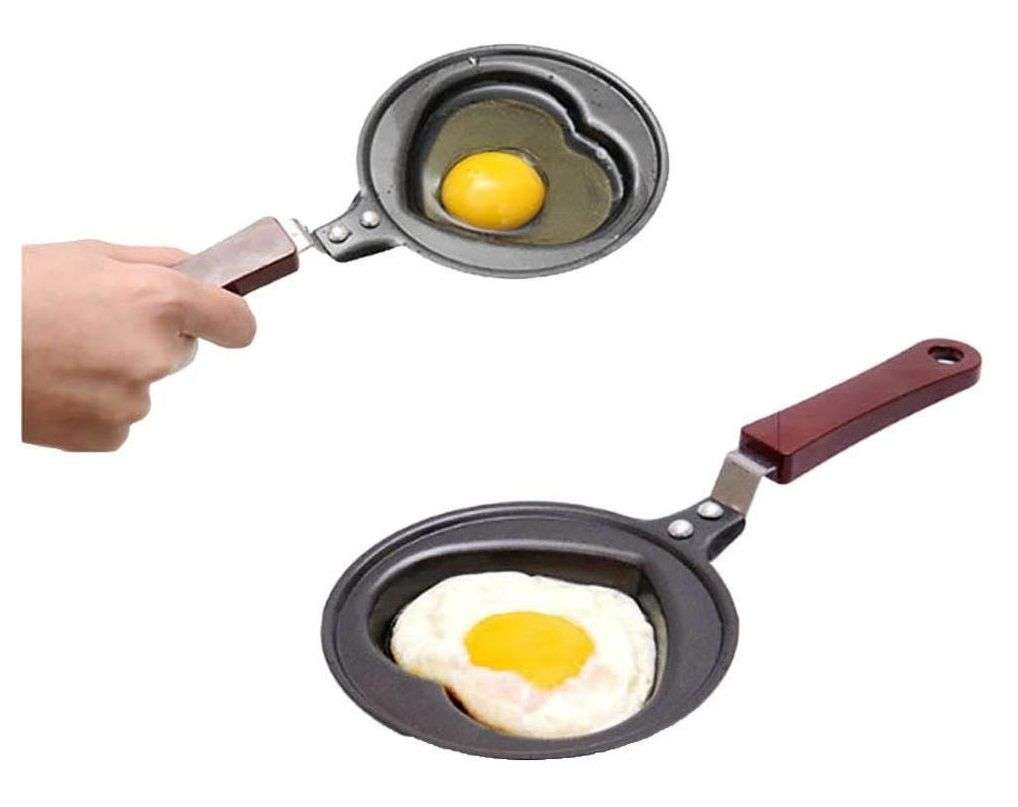 Mini heart shape egg / pancake pan - 11cm