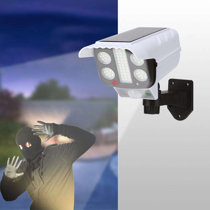 Solar Sensor Security Light & Dummy Camera with Remote