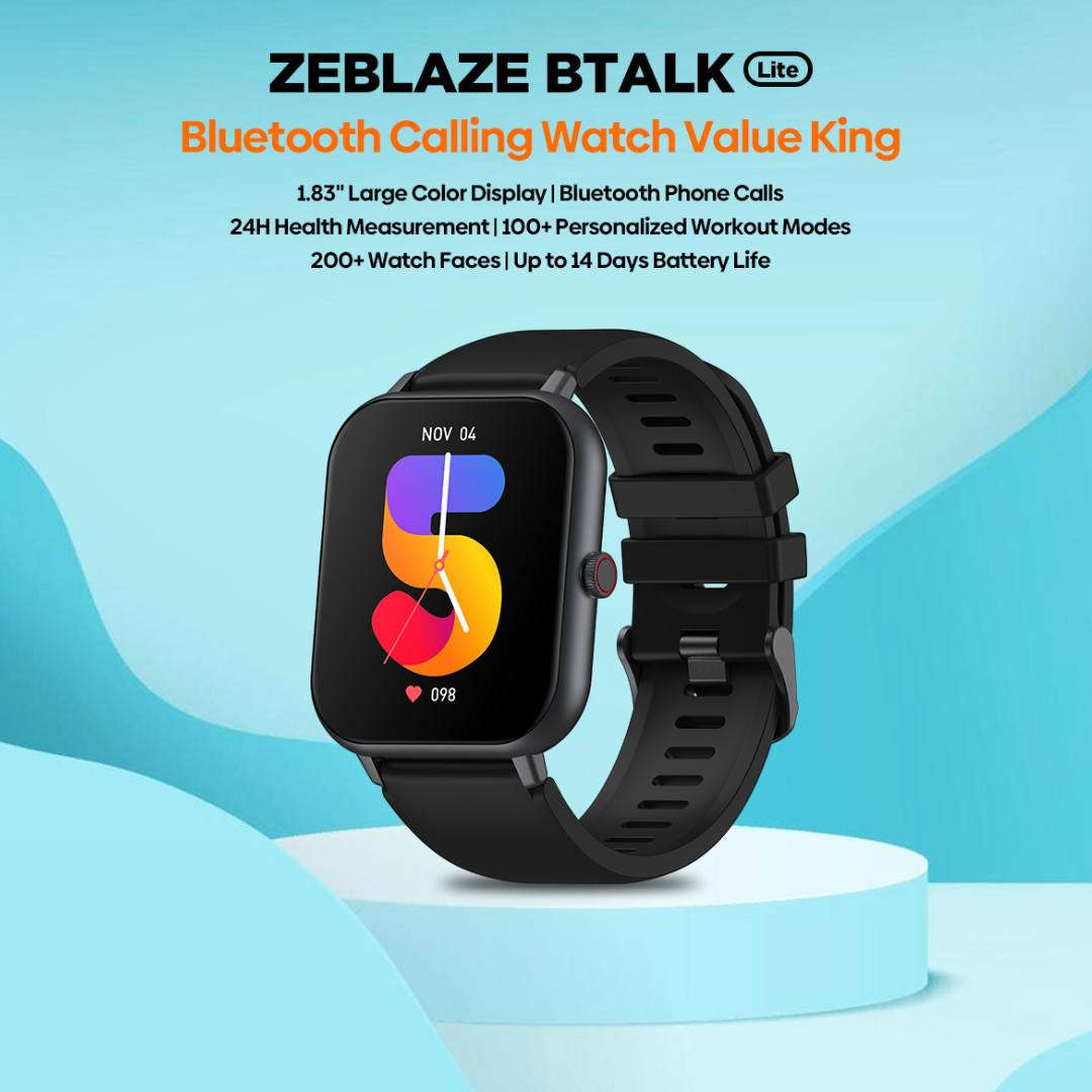 BTALK LITE - IP68 Water Resistant Smart Watch - Black