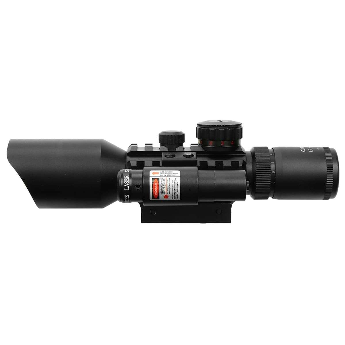 PLA 3x ~10x Tactical Rifle Scope With Laser Sight - JD-58