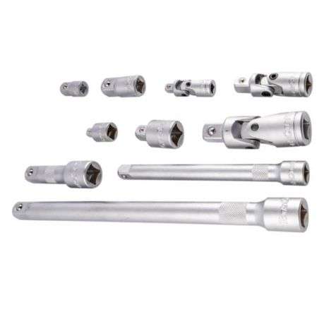 Tork Craft - Adaptor and Extension Set - (1/2", 1/4", 3/8") - 10 Pieces - Tork Craft - Adaptor an...