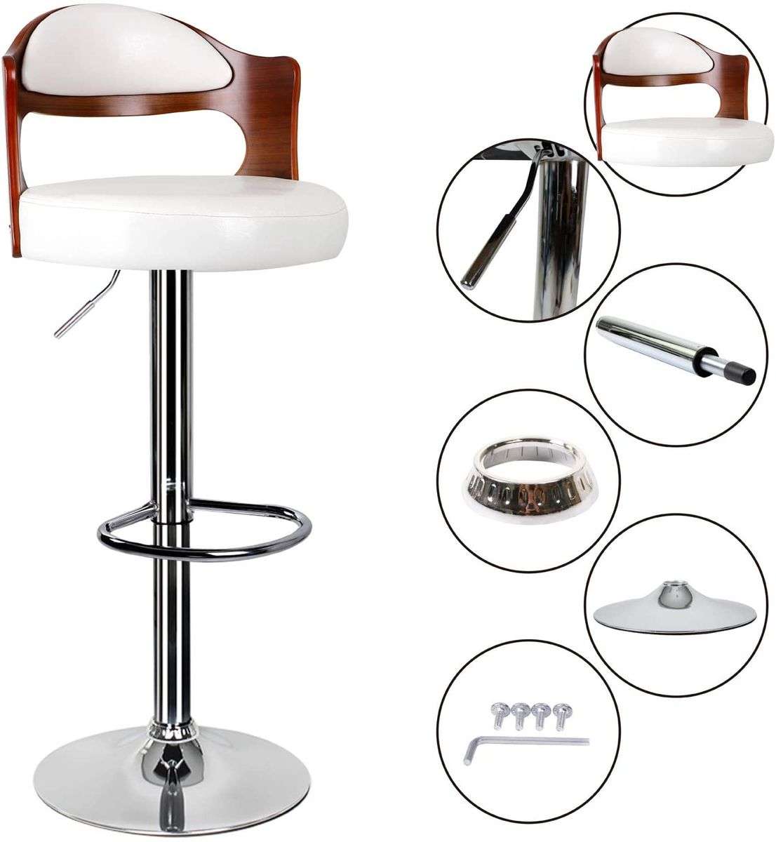 Comfy Padded Wooden Bar Stool