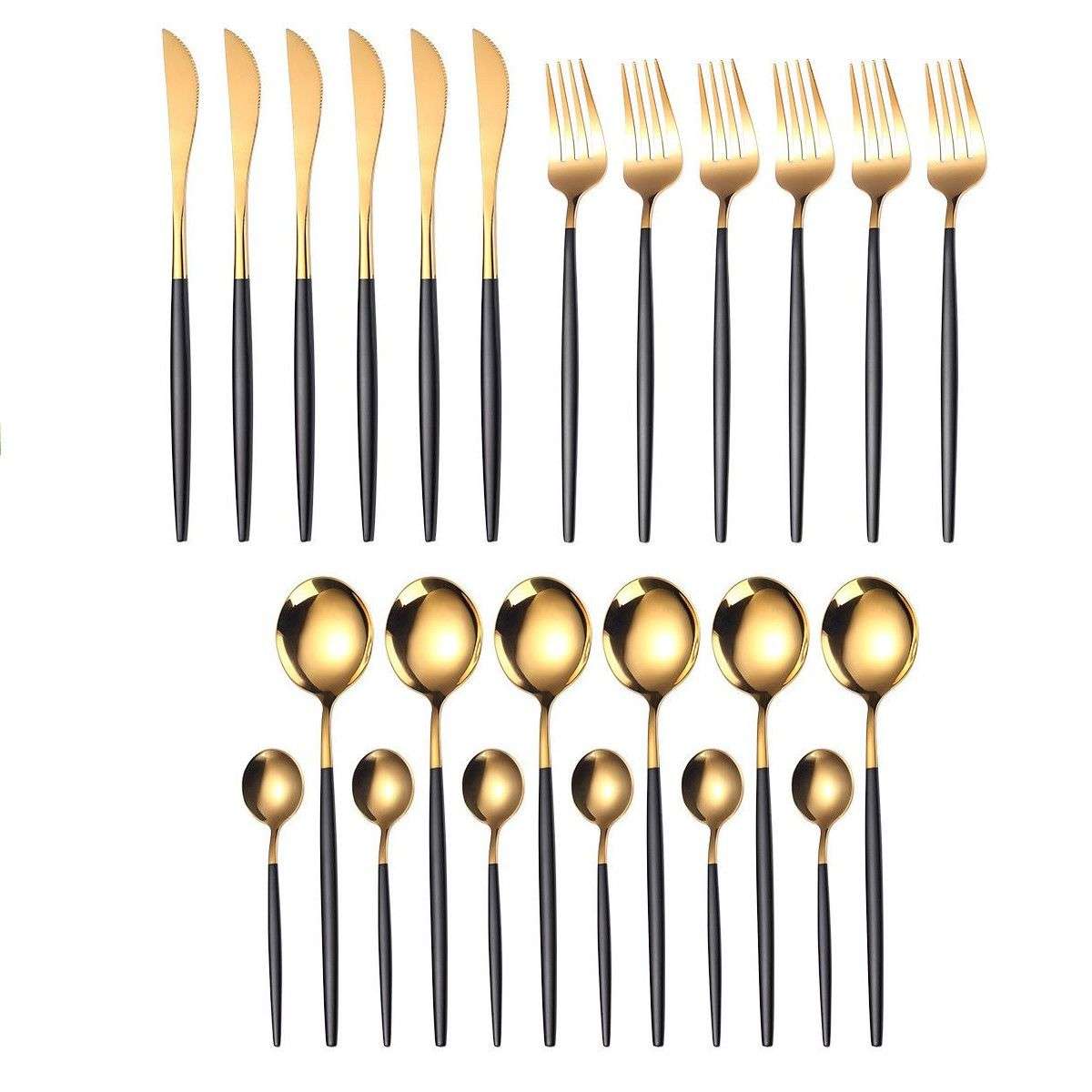 24 PCs Premium Steel Cutlery Set