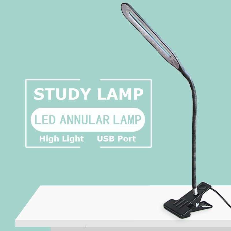 Table Clamping And Adjustable Arm LED  Lamp With USB Connector