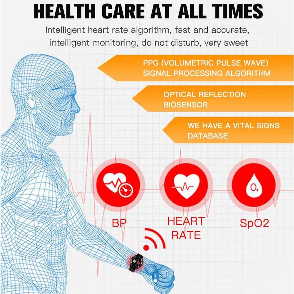 Fitness Tracker F22 Smart Watch Activity Tracker - Classic Black