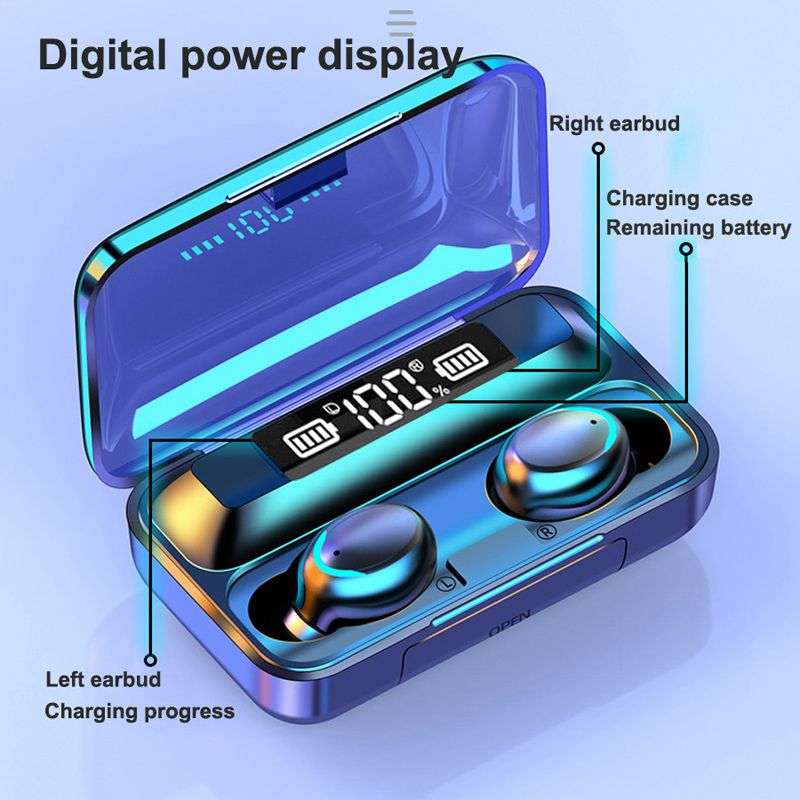 8D HiFi Sound Wireless Bluetooth Earbuds with Powerbank