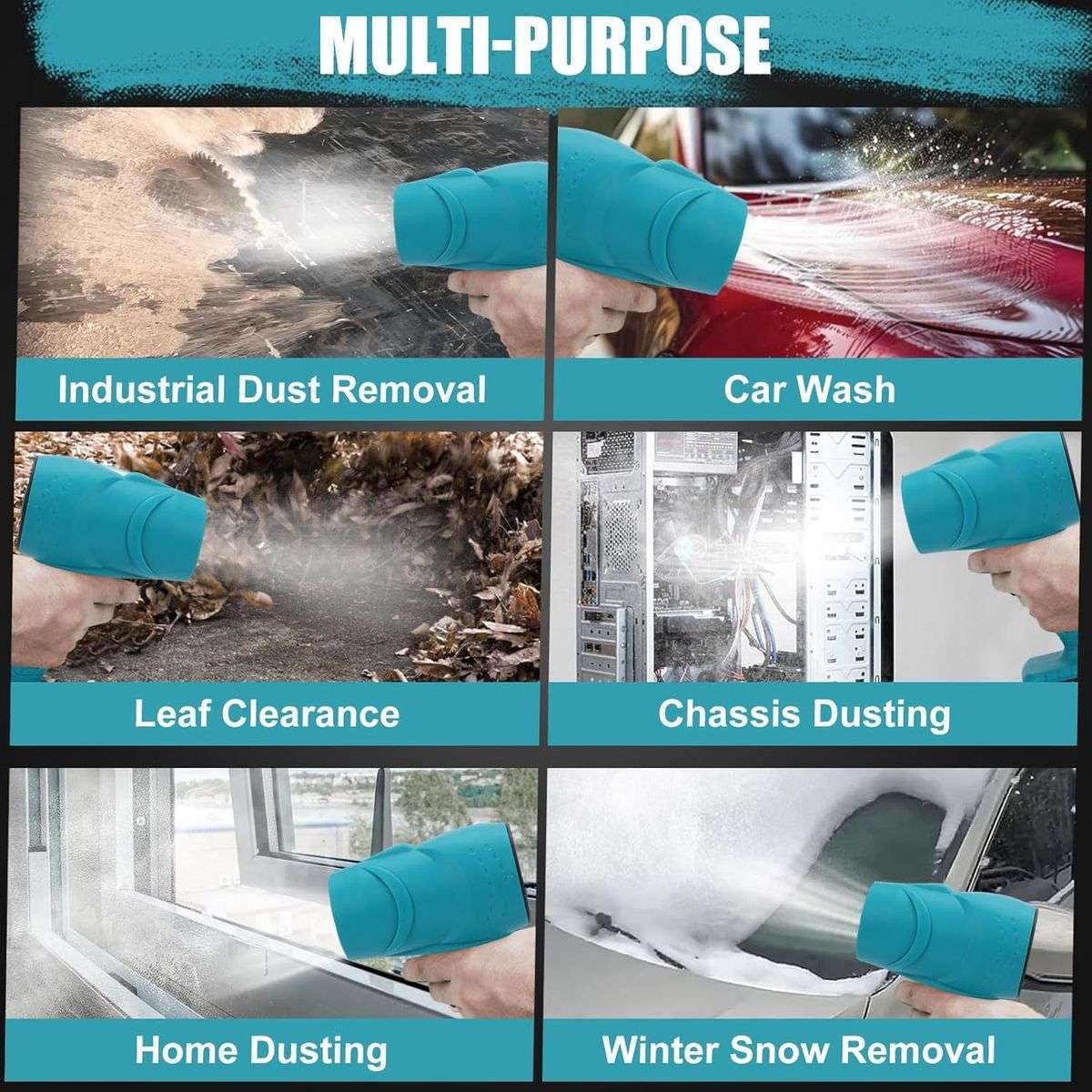 48V High Power Handheld Cordless Air Gun Blow Dryer