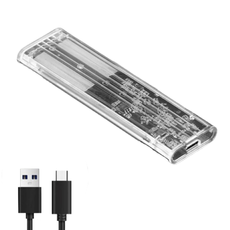 5Gbps Transparent M2 NGFF to USB3.1 Type-C Enclosure