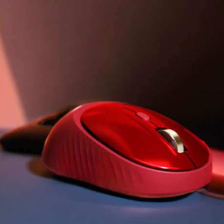 Wireless 1600 DPI Ultra Fast Mouse With Silent Click Operation - Makeup Red