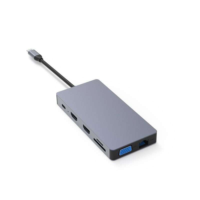 12 IN 1 USB C HUB Type-c To Dual HDMI-compatible Display Docking Station