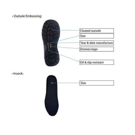 Dromex Boxer Leather Safety Shoe - Black - SA 3 - Dromex Boxer Leather Safety Shoe - Black - SA 3