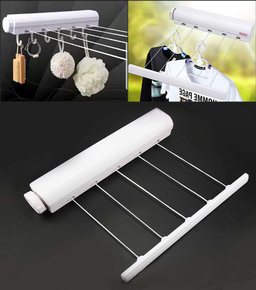 Automatic Retractable Five Lines Hanger Drying Rack Wash Line