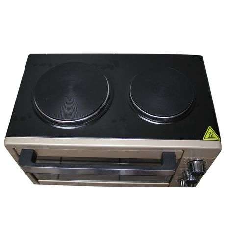 32L Mini Kitchen Stove with Two Solid Cooking Plates & Shutoff Timer 3300W (PLEASE READ DESCRIPTION)