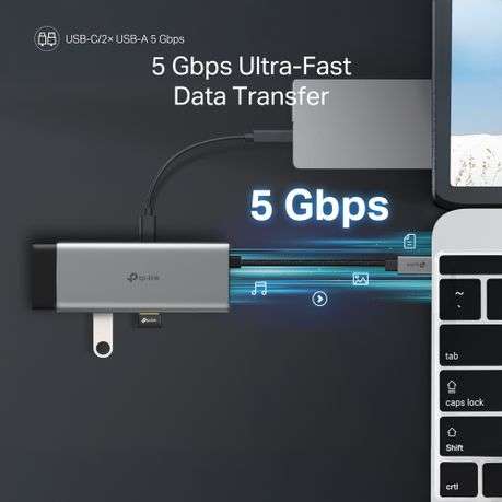 Tp-Link - UH7020C USB Type-C 7-in-1 Hub, 1xHDMI+1xSD+1xmicroSD+1xPD+1xTypeC/A - Tp-Link - UH7020C...
