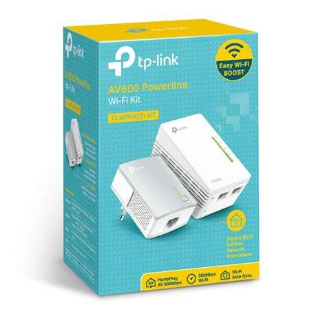 Tp-Link - WPA4221 KIT 300Mbps AV600 Wi-Fi Powerline Extender Starter Kit - Tp-Link - WPA4221 KIT ...