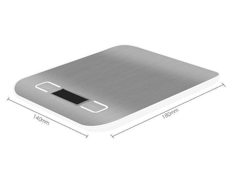 Digital Kitchen Scale in Brushed Chrome