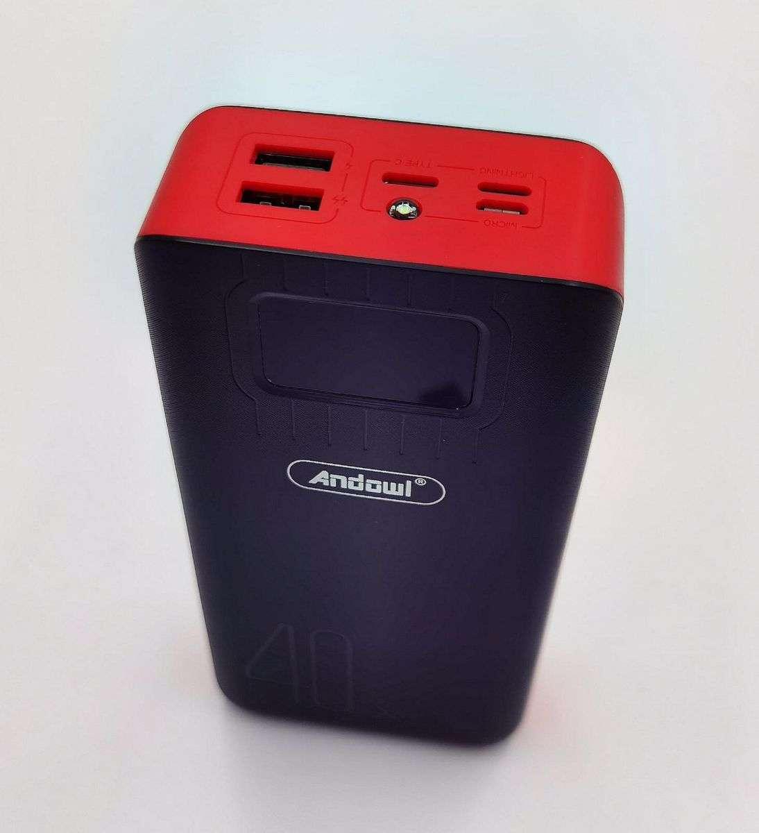 Red 40000mah Power Bank with LED Display