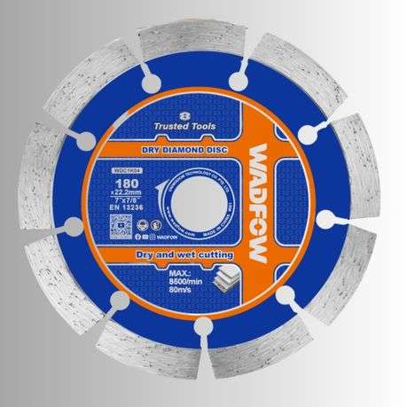 Wadfow - Diamond Cutting Disc for Concrete - 180mm - Wadfow - Diamond Cutting Disc for Concrete -...