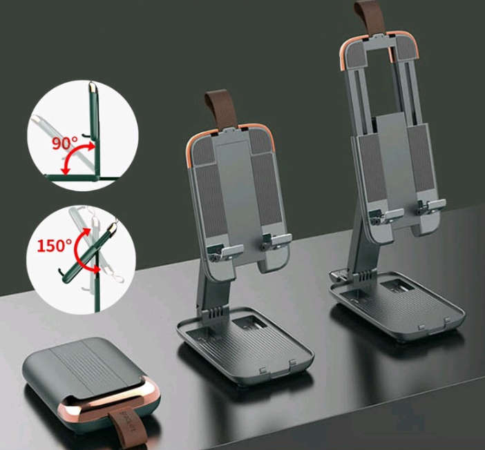 Foldable Desktop Stand For Mobile Phones / Tablets - Green