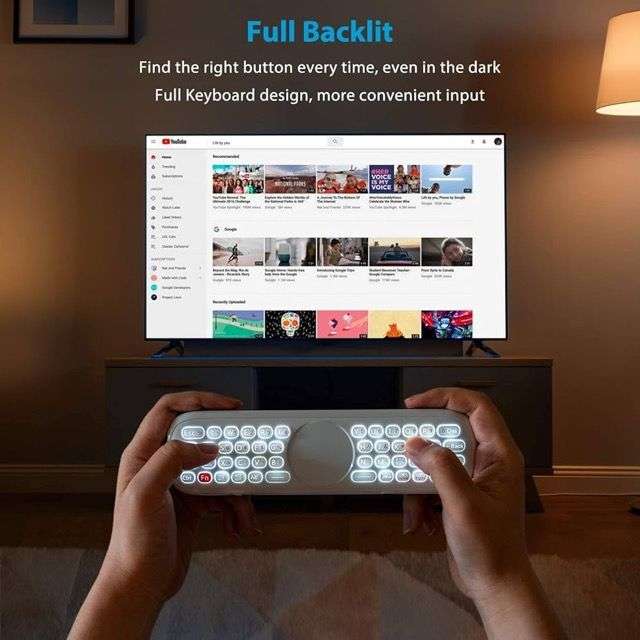 Stylish Universal Air Remote Control Air Mouse Remote with Blacklight for TV Box or TV