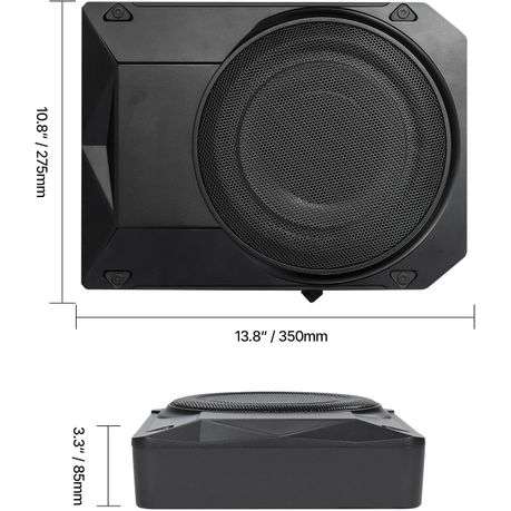 Compact Aluminum Underseat Active Car Subwoofer