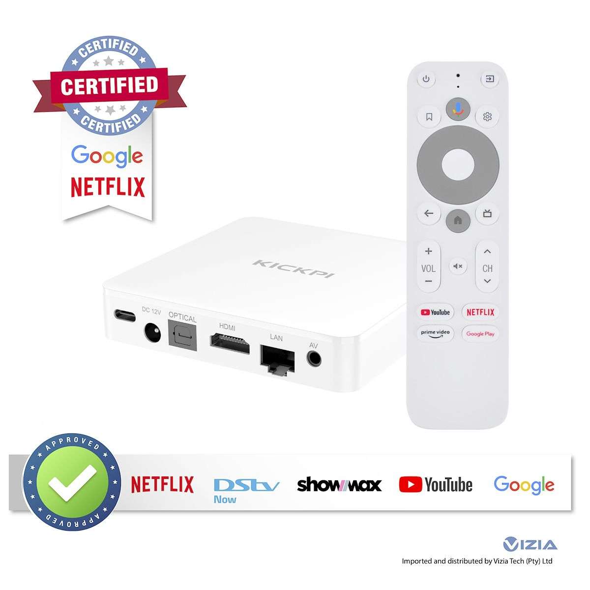 KICKPI Android TV Box 4K Google certified TV Box