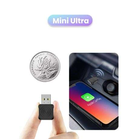 Plug-and-Play CarPlay and Android Auto Wireless Connectivity Adapter - Mini