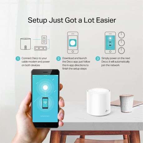 Tp-Link - Deco X20(3-Pack) AX1800 Whole-Home Mesh Wi-Fi 6 System - Tp-Link - Deco X20(3-Pack) AX1...