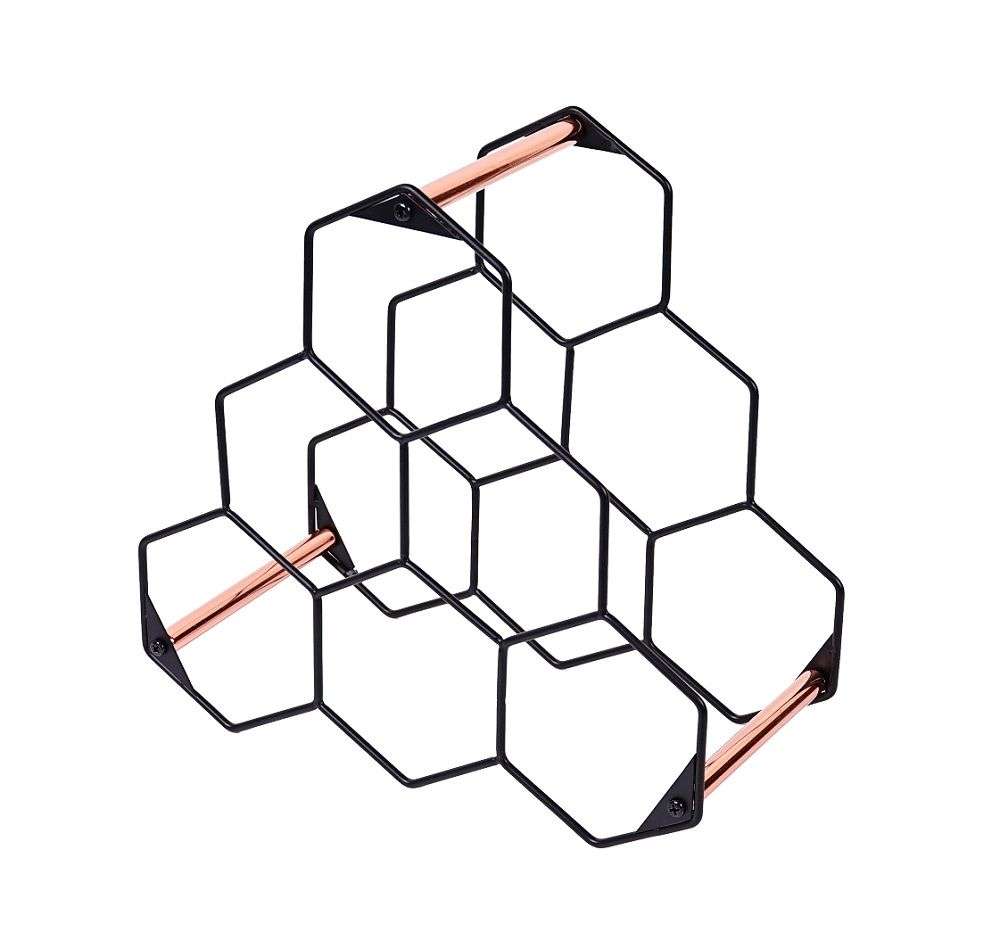 Berlinger Haus 29cm Stylish Iron Wine Rack - Black Rose Collection (DISPLAY MODEL)