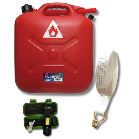Autogear 10l Plastic Jerry Can with 50cm Ratchet