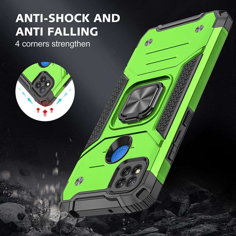 Shockproof Kickstand Ring Stand Armor Case for Xiaomi Redmi 9C