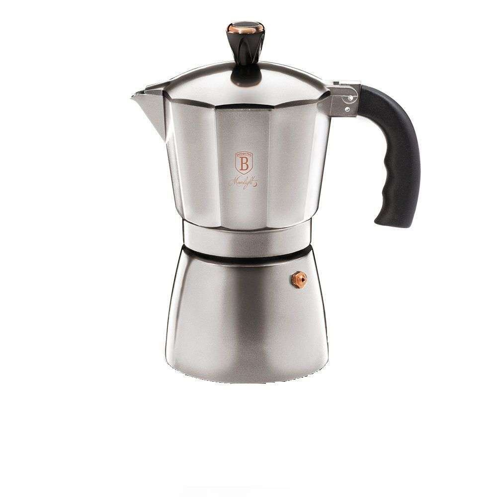 Berlinger Haus 6 Cup Aluminium Coffee Maker - Moonlight (REFURBISHED)(NO HANDLE)