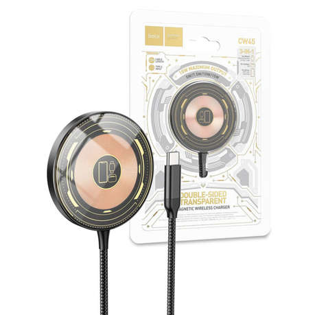 HOCO CW45 Transparent Magnetic Wireless Charger | Qi Fast Charge | See-Through Design