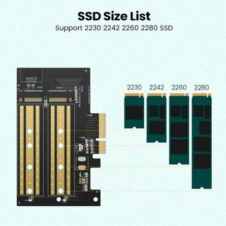 Ugreen - CM302 M.2 M/B-Key to PCI-E 3.0 Expansion Card - Ugreen - CM302 M.2 M/B-Key to PCI-E 3.0 ...