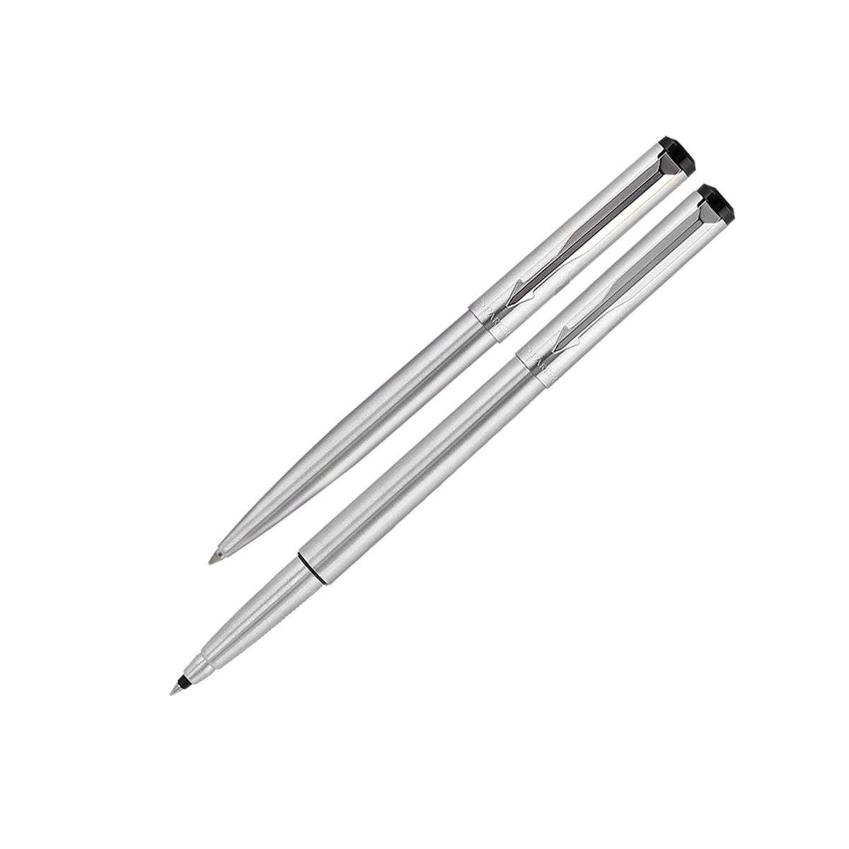 Parker Vector Stainless Steel Ballpoint & Rollerball Pen Set
