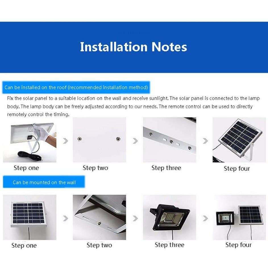 300W Solar LED Flood Light with Remote control