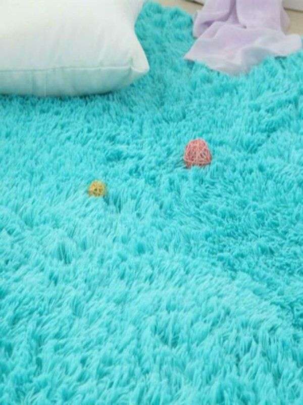Light fluffy shaggy Rug/Carpet - Blue(Display Item)
