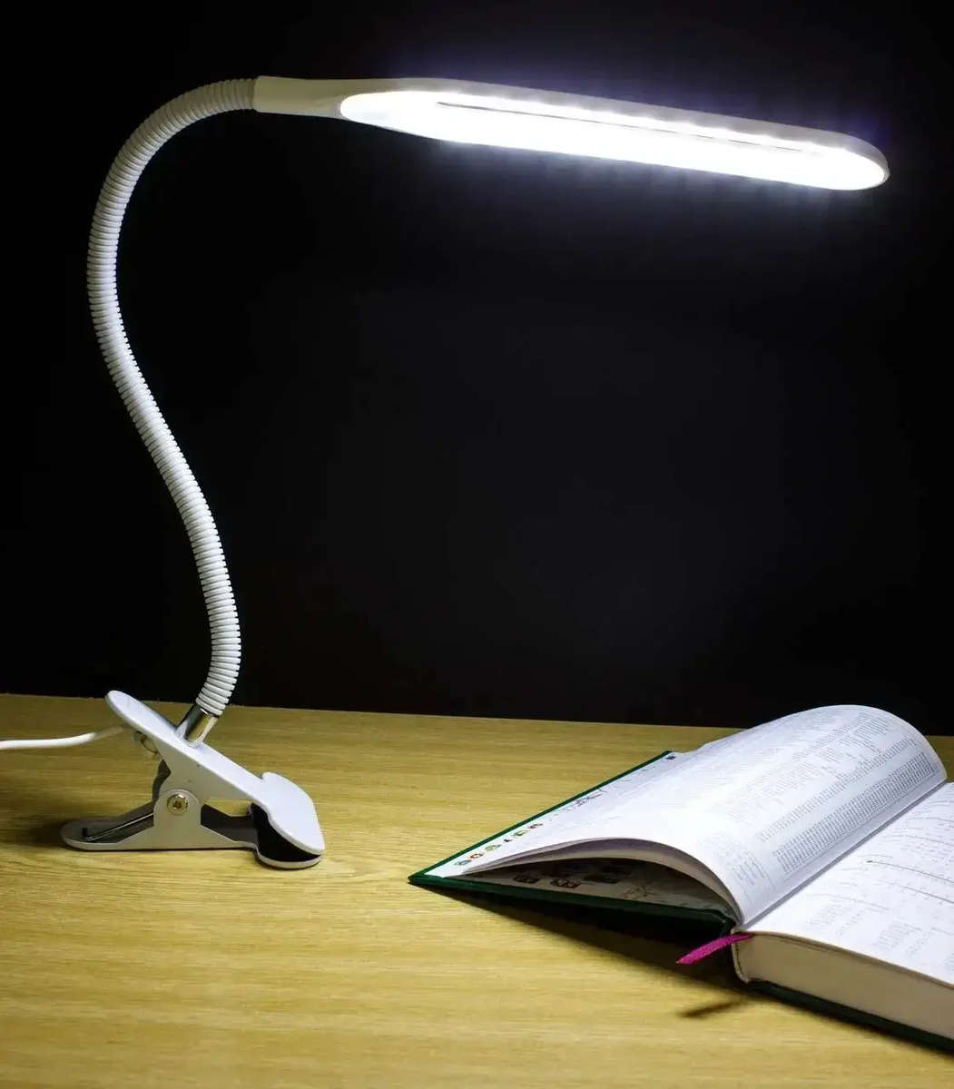 Table Clamping And Adjustable Arm LED  Lamp With USB Connector