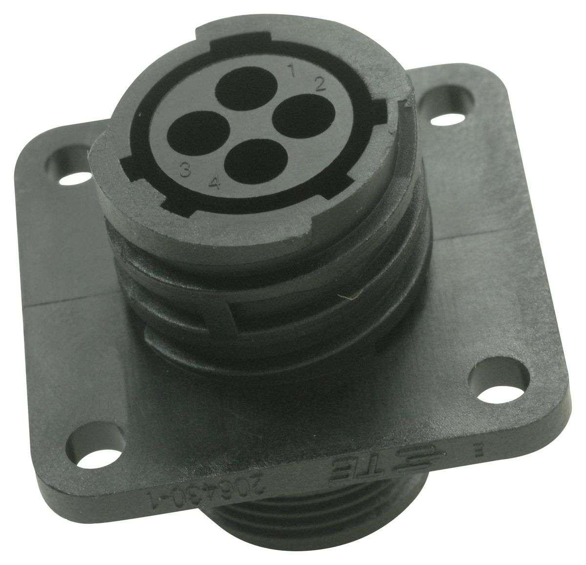 TE Connectivity (206430-1) Circular Connector, Flange Mount Receptacle